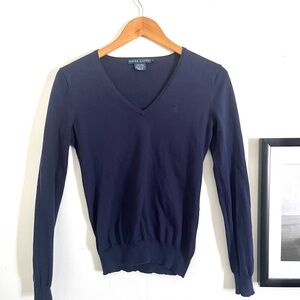 Ralph Lauren Navy Long-Sleeve Crew Knit Top